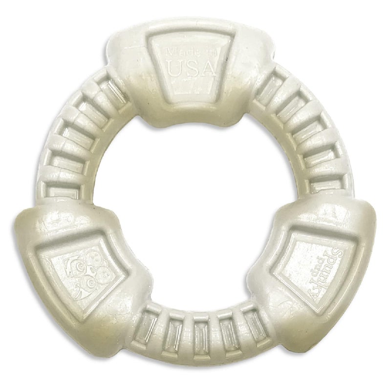 Spunky Pup Clean Earth Recycled Ring Dog Toy | Made from 100% Recycled Water Bottles | Eco-Friendly | Chicken Flavored | Dental Texture Promotes Clean Teeth and Gums | Dog Ring Toy Made in The USA - Image 1